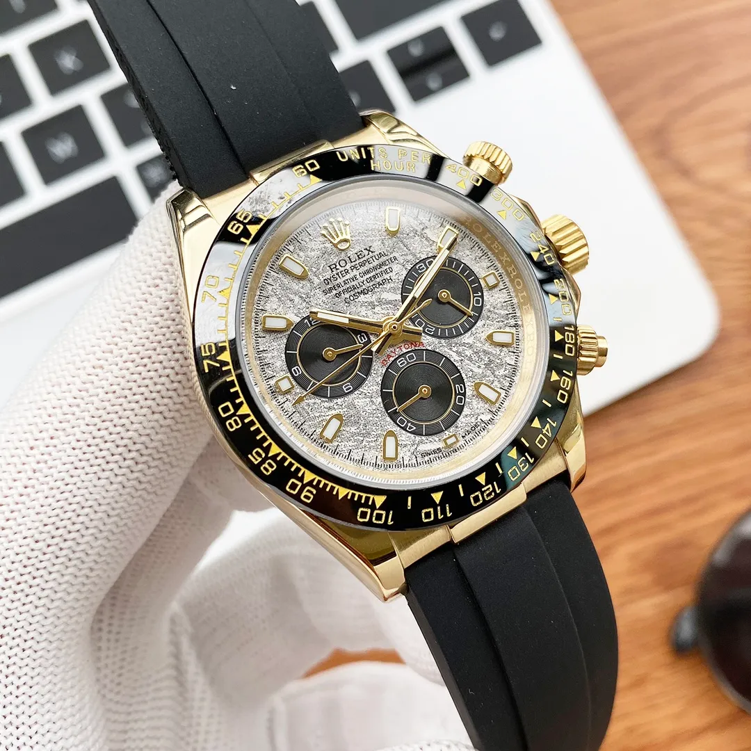【Foreign trade import】💰1160! Rolex-ROLEX Daytona Series Type: [Cool] Men's Watch Case: 316 stainless steel (high quality workmanship) Strap: Imported tape/top 316 stainless steel (two options available) Movement: Advanced customized fully automatic mechanical movement (stable travel time) Glass: Advanced strengthened coated mirror (anti-scratch) Size: diameter 40mm, thickness 12mm