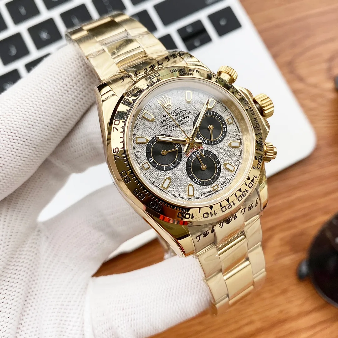 【Foreign trade import】💰1160! Rolex-ROLEX Daytona Series Type: [Cool] Men's Watch Case: 316 stainless steel (high quality workmanship) Strap: Imported tape/top 316 stainless steel (two options available) Movement: Advanced customized fully automatic mechanical movement (stable travel time) Glass: Advanced strengthened coated mirror (anti-scratch) Size: diameter 40mm, thickness 12mm