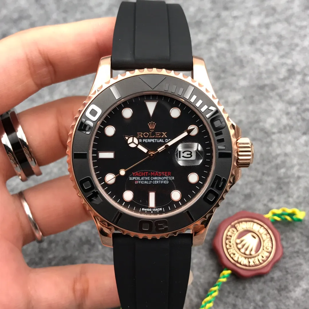 [Foreign trade import] 💰970 Rolex - ROLEX 👑 Style: YM yacht series - mechanical watch Movement: Original imported Citizen 8215 movement Case: 316L stainless steel case Strap: Imported silicone strap/original safety buckle Mirror: sapphire glass💎 Size: diameter 40mm thickness 12mm / diameter 44mm thickness 14 D85!