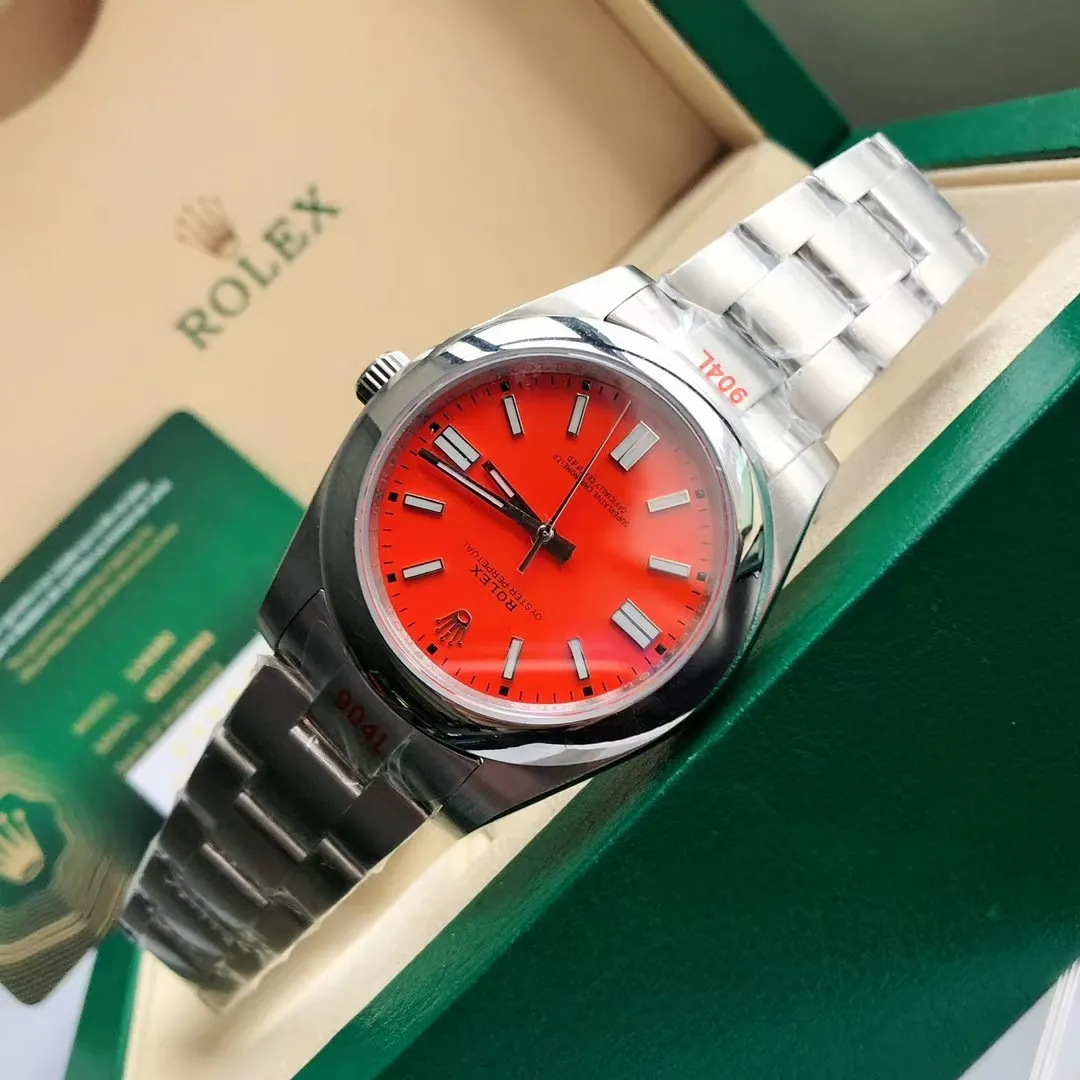【High-end replica】💰1160! Rolex [Colorful Man, Oyster Life] The new Rolex Oyster Perpetual 41mm, the official synchronization model 124300 is perfectly crafted with original details, once again enhances the essence, and allows you to experience the original details of Citizen movement watches to the extreme. [Case] 316L stainless steel case, original synchronized shell shape and details (not the same model as the log-type case) to restore the thickness of the bezel, brushed lugs (matching the brushed texture of the bracelet), the sides of the case are rounded and full and brightly polished, perfectly synchronized with the original, the best 41mm shell size, 11mm dial thickness to achieve the original appearance reference 0 error [color] [Glass] Made of anti-scratch sapphire glass, the mirror surface is transparent and clear when reading, and the 6-digit exclusive small crown hidden mark is looming [Movement] Continue to use the new Citizen 8215 movement, accurate, stable and reliable [Literal] Using the original seven-color full-process computer numerical control color matching, the first original color matching in its class, perfectly matching the seven-color gorgeous and dazzling [Color] The super luminous color is comparable to the original in terms of durability and luminous color, perfectly interpreting the colorful essence of the original - Tiffany Blue is even more elegant and chic [Bracelet] The three-bead bracelet uses sandblasting of parts (each grain) and the latest surface coating process to restore the texture and luster of the original strap (differentiating the log-type three-bead bracelet). The sandblasted texture is perfectly combined with the ear rods of the case. The original buckle is synchronized with the original recessed crown mark to avoid scratching the sleeves. Deeply appreciate the original design concept and give feedback with heart.