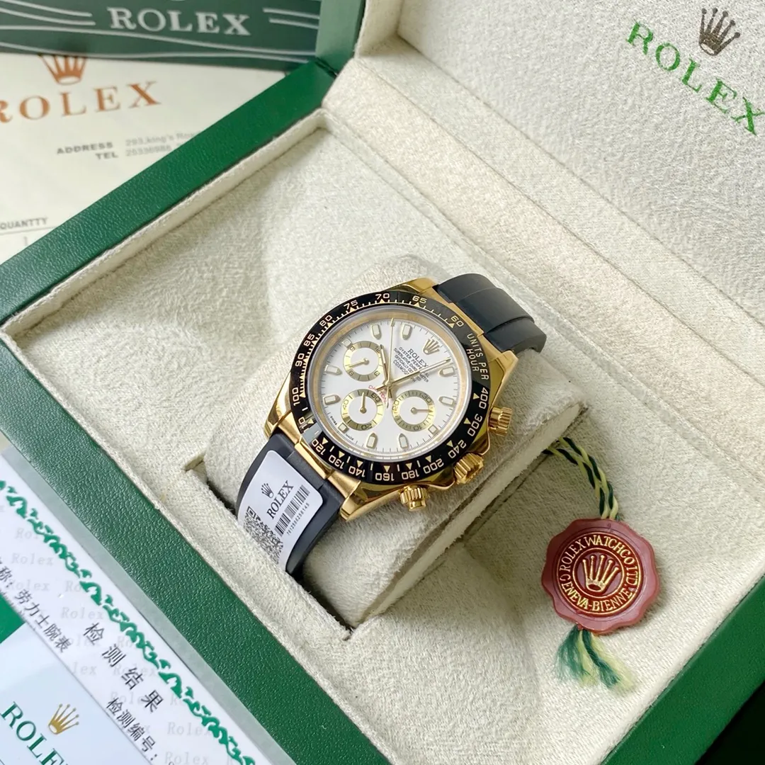 【High-end replica】💰1160! Rolex - Rolex Style: Daytona men's mechanical watch Movement: Imported 4130 movement Size: Diameter 40mm Thickness 11mm Case: 316 stainless steel case Mirror: Mineral glass mirror Strap: Comfortable silicone strap-original buckle