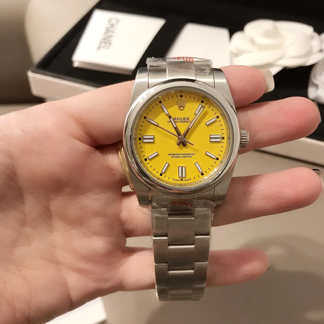 【Foreign trade import】💰920! Rolex Oyster Perpetual Craftsmanship and Quality Women's Mechanical Watch Stainless Steel 36mm Colorful Colors Different Summer Colors Rolex Women's Watches