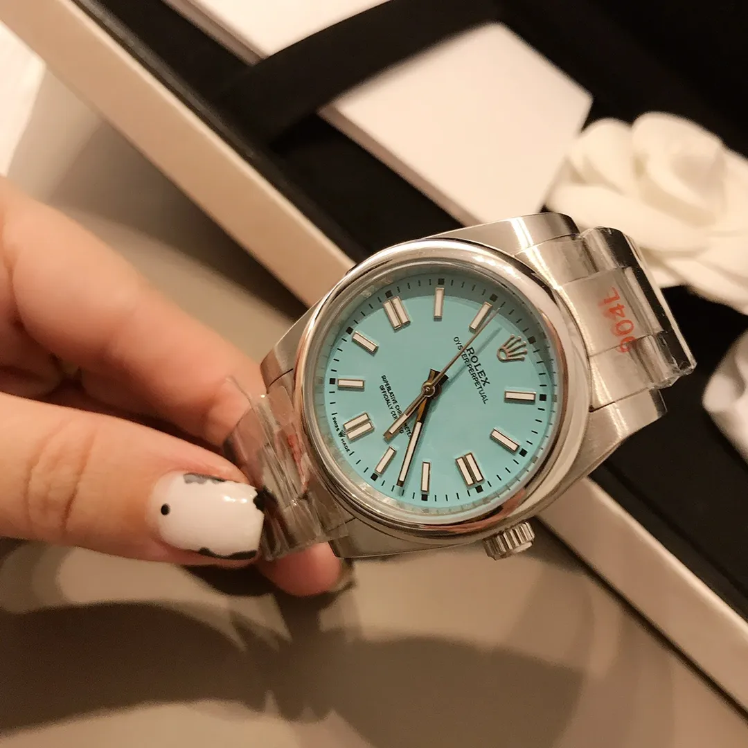【Foreign trade import】💰920! Rolex Oyster Perpetual Craftsmanship and Quality Women's Mechanical Watch Stainless Steel 36mm Colorful Colors Different Summer Colors Rolex Women's Watches