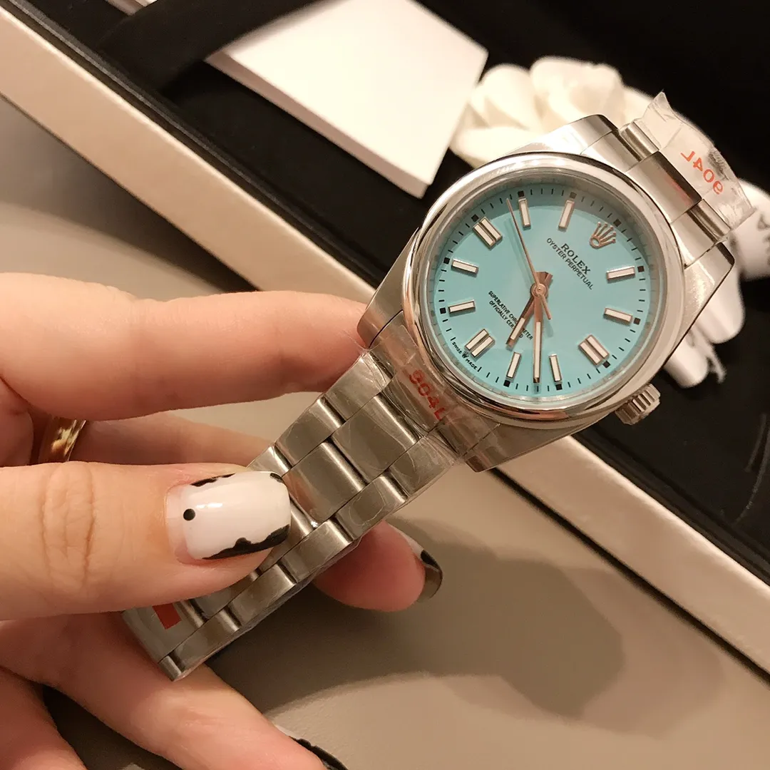 【Foreign trade import】💰920! Rolex Oyster Perpetual Craftsmanship and Quality Women's Mechanical Watch Stainless Steel 36mm Colorful Colors Different Summer Colors Rolex Women's Watches