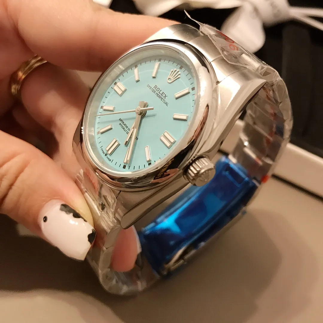 【Foreign trade import】💰920! Rolex Oyster Perpetual Craftsmanship and Quality Women's Mechanical Watch Stainless Steel 36mm Colorful Colors Different Summer Colors Rolex Women's Watches