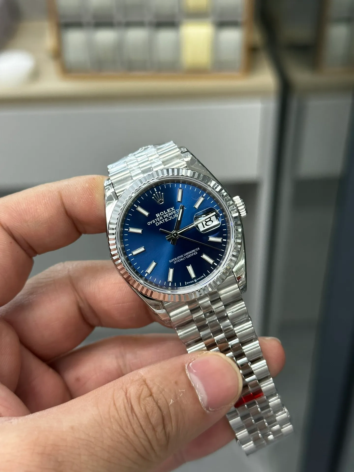 Rolex Blue Date Real Shot❤️