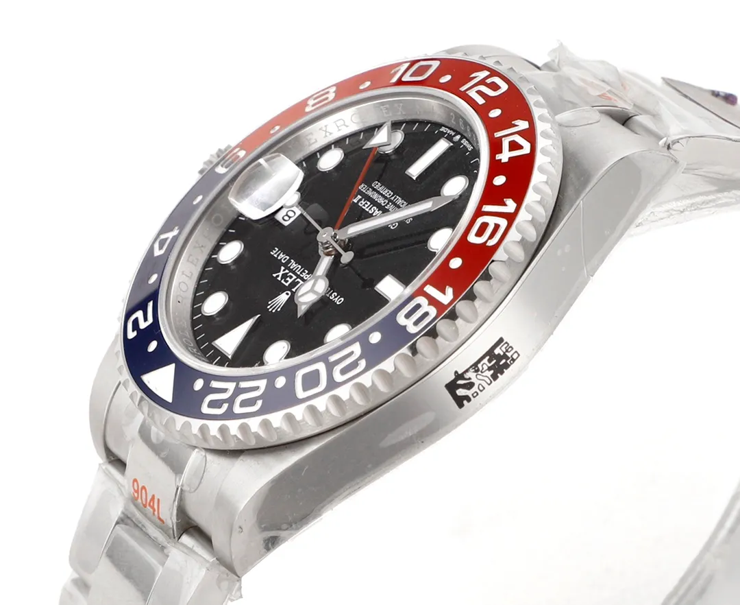 Factory C made a major breakthrough and recreated the pinnacle of the Rolex GMT-Master (Coca-Cola) one-piece red and blue ceramic ring. 🎮RK5 is the only ceramic ring in the market that is comparable to the color of the genuine product. It is shockingly launched. The steel is made of authentic imported 904L raw materials, forged and polished, and is equipped with the 3186/3285 all-in-one fully automatic mechanical movement, which is consistent with the original product. It has accurate and stable travel time. Professional testing and inspection, zero repairs! 🎮 Genuine consistent GMT needle on the second layer and quick time adjustment to adjust the calendar, 40mm, 904L steel case bracelet, sapphire mirror, super luminous, two-way ceramic rotating bezel, folding buckle. Please look for the exclusive high-end quality code: NV126688, exclusive Huan logo. Welcome to reprint! (Comes with the same screwdriver as pictured/Same day shipping)