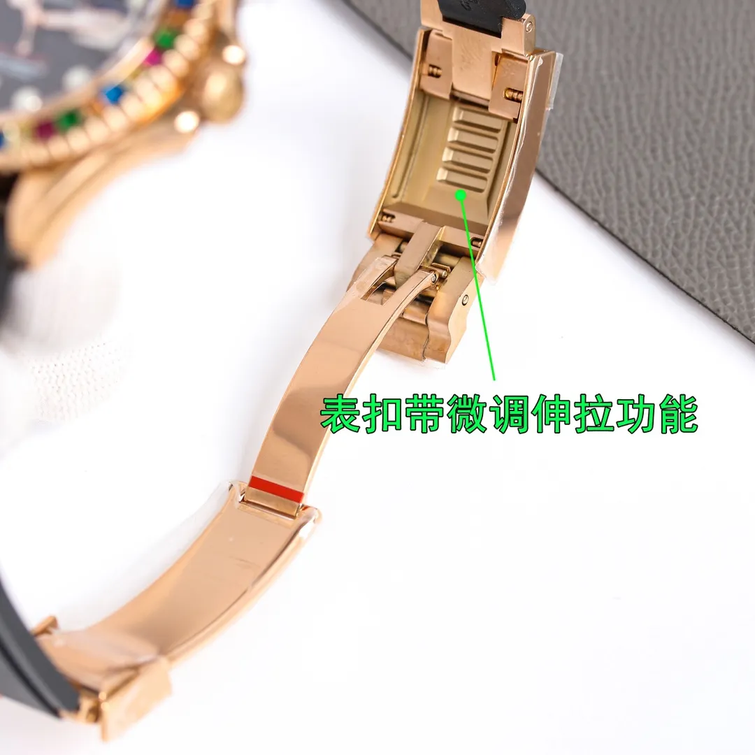 New product, new, new, new, C factory clean, the most cost-effective, popular style, Rolex Yacht-Master Candy Ring 40mm Series Rainbow Yacht ① Corrected time setting direction, instantaneous calendar, consistent with the original version; ② Exclusively customized 2836 all-in-one machine movement; ③ Upgraded original substitute grade tape, containing memory steel sheet, size, softness and hardness, material, workmanship details, new upgrade and simultaneous genuine product; Factory C is clean, produced, and must be high-quality. Every extreme detail is developed with sincerity. The button fine-tuning function is the same as the original version; the watch code is F632118, and the watch buckle code is w5T.