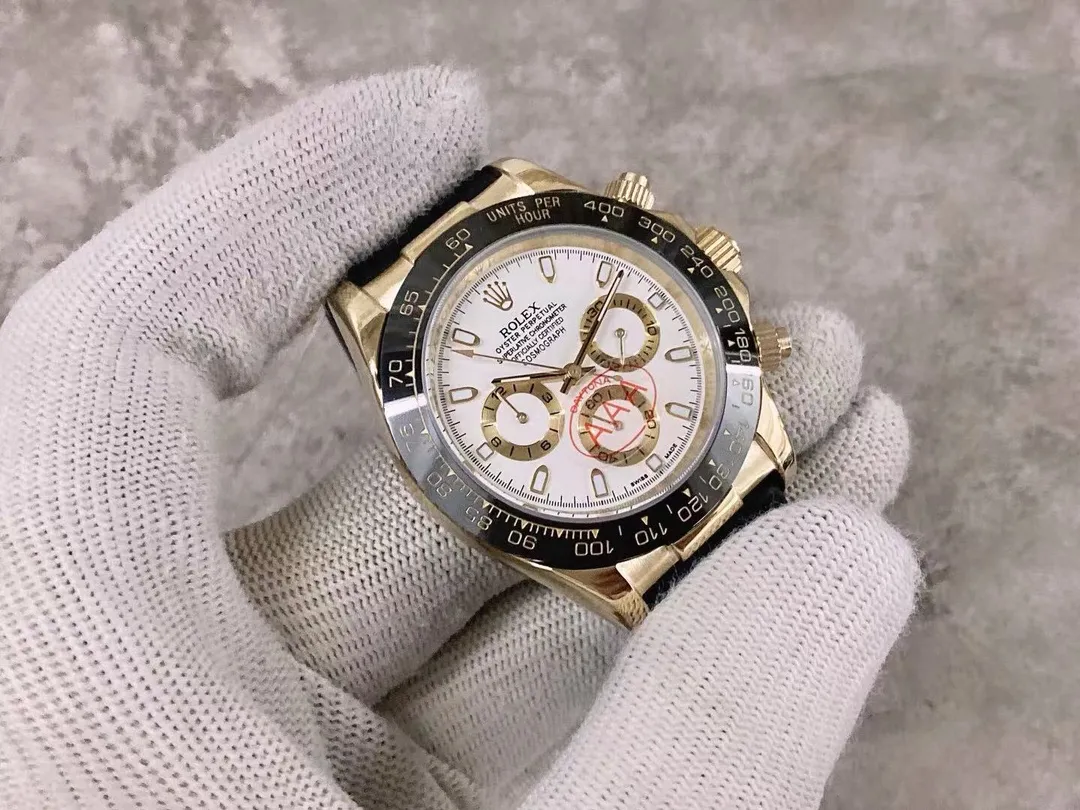 【High-end replica】💰1160! Rolex - Rolex Style: Daytona men's mechanical watch Movement: Imported fully automatic Citizen 8215 movement Size: Diameter 40mm Thickness 11mm Case: 316 stainless steel case Mirror: Sapphire mirror Strap: Comfortable silicone strap-original buckle