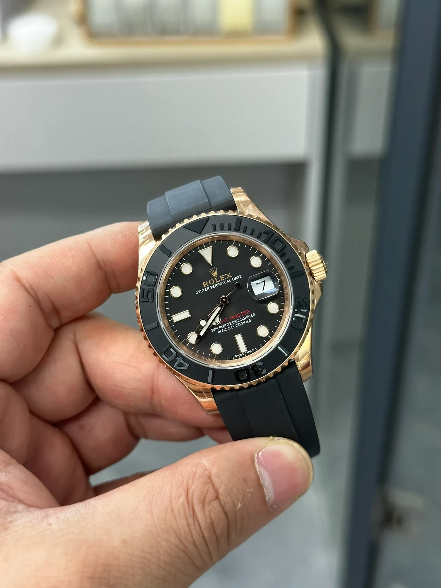 Rolex rose gold yacht real shot❤️