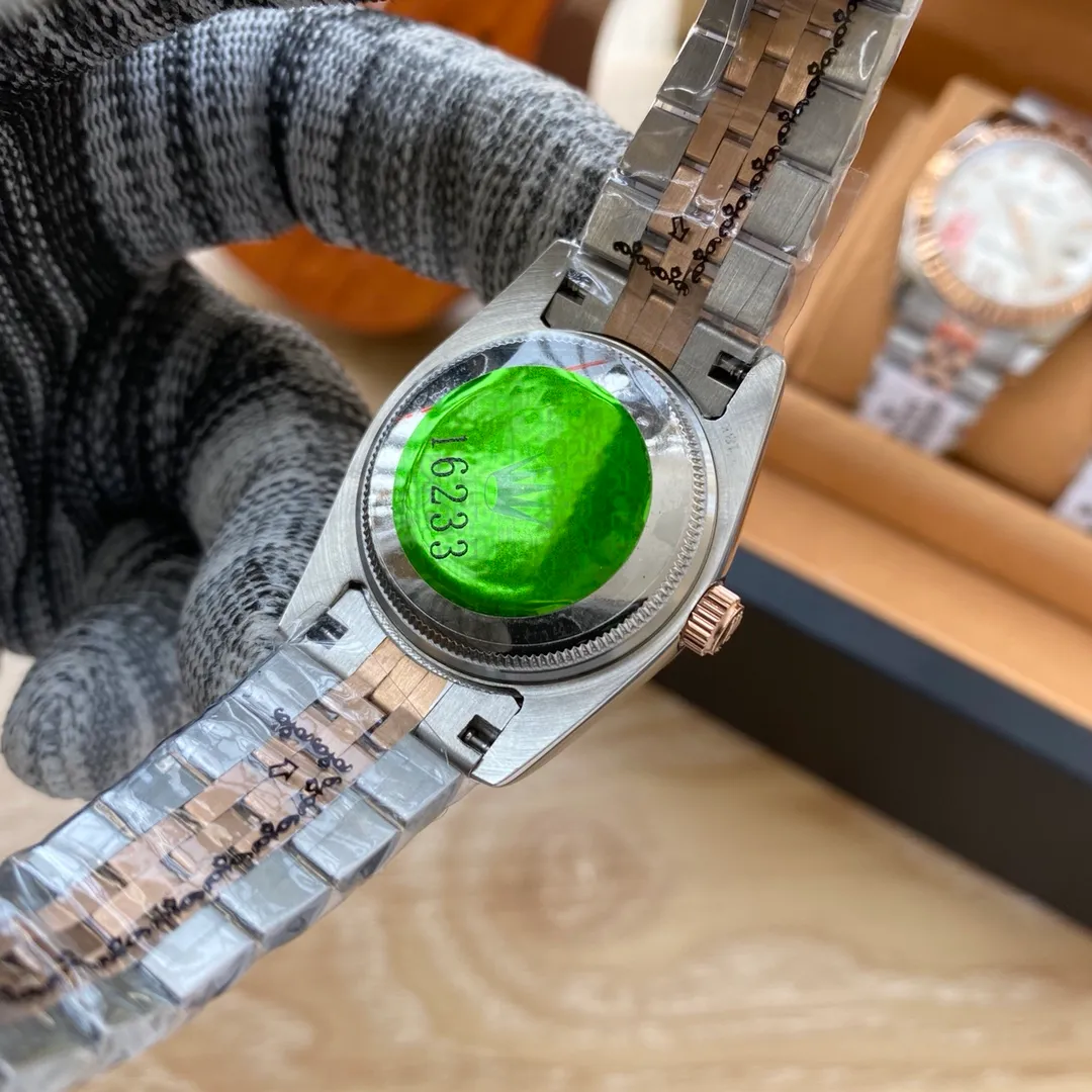【Foreign Trade Import】💰2400 each! Rolex - ROLEX👑 Log New Color Couple Mechanical Watch Swiss 2836 Mechanical Movement Sapphire Glass Mirror 316L Stainless Steel Case Solid 5-Bead Steel Band Male 36mm 13mm Female 32mm 13mm