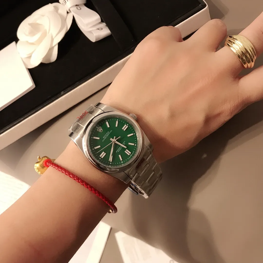 【Foreign trade import】💰920! Rolex Oyster Perpetual Craftsmanship and Quality Women's Mechanical Watch Stainless Steel 36mm Colorful Colors Different Summer Colors Rolex Women's Watches