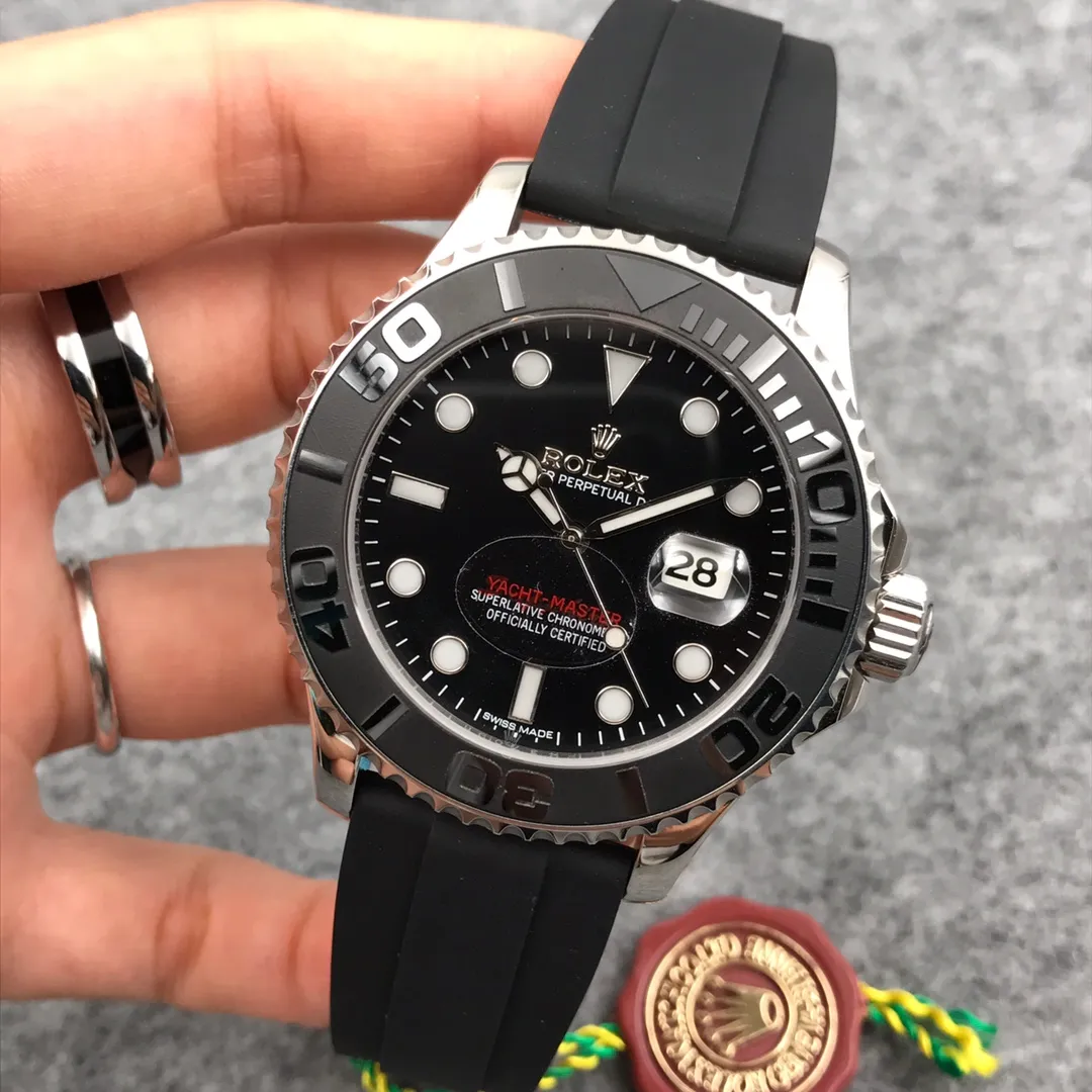 [Foreign trade import] 💰970 Rolex - ROLEX 👑 Style: YM yacht series - mechanical watch Movement: Original imported Citizen 8215 movement Case: 316L stainless steel case Strap: Imported silicone strap/original safety buckle Mirror: sapphire glass💎 Size: diameter 40mm thickness 12mm / diameter 44mm thickness 14 D85!
