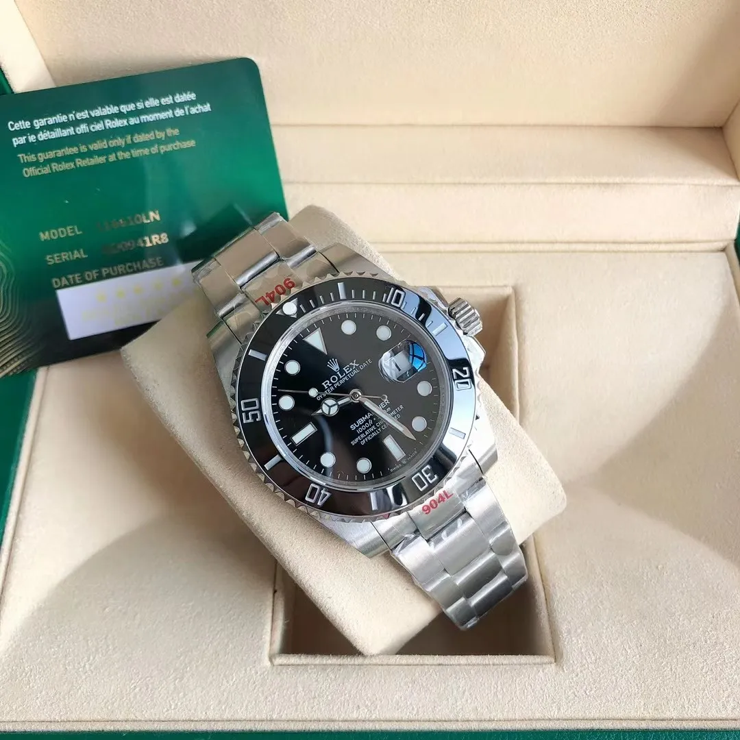 【High-end replica】💰1720! Rolex Submariner The new upgraded version of Submariner - the brightest star in the night sky. The appearance details of the built-in new Citizen movement are consistent with the original. The official synchronization in 2022 is the new Submariner [color] Citizen Submariner. On the occasion of the replacement of the Submariner calendar model, GD quality control will also open a further perfect interpretation of Citizen watches! Redefine the quality and value standards of Citizen watches! GD quality control will work with elite accessories manufacturers to strictly inspect and select, and is committed to making more perfect Citizen watches! This time, the details of the Submariner are meticulously studied and multi-layered quality control is carried out. The specific details are as follows: 1. Large factory surface: The GD Submariner surface is friendly and cared for by the top factory in the industry. The radial pattern focusing effect on the disk surface is synchronized with the original. The logo and font on the disk are guaranteed to be comparable to the original ones. The scale and rounded corners are polished with exquisite craftsmanship! The scales are filled with imported luminous powder. The magnifying glass detects the roundness and fullness. It has super luminous effect and strong durability. ⚠️ The scales under luminous light are pure and not mixed with any stains. You are welcome to compare with the original ones from major manufacturers. 2. Original calendar: The only corrected original calendar font of the Citizen movement in the market. The only calendar font in its class is consistent with the original product. ⚠️ Please use a magnifying glass to compare the details of the calendar font! The blue-coated magnifying glass is the only synchronous original in its class in terms of its magnification factor, distance from the case, and other details. 3. Three codes in one: the entire network has the same original shipping accessories, that is, the three models and numbers of the watch, warranty card, and hangtag are the same, and there is no duplication. 4. The original ring: the milky white luminous pearl of the ceramic ring has super luminous, luminous effects, and non-luminous normal color are consistent with the original; the ring scale is filled with top-notch mercury, the first of its kind. 5. Movement guarantee: Since the GD factory has focused on Citizen movements, it has promised to eliminate the phenomenon of old machines being adulterated and shoddy! GD quality control will simultaneously screen the movement and debug it before leaving the factory! ⚠️ Please look for the exclusive quality of GD products