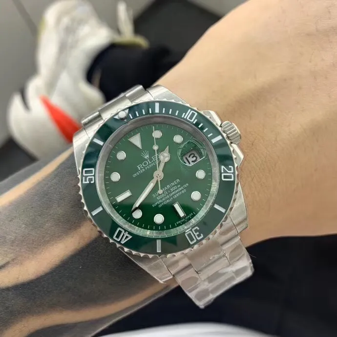 【Foreign trade import】💰850! 🚺ROLEX⌚️ROLEX Submariner Series Ceramic Ring (Super Luminous) Genuine Synchronized New Polishing Process Size-40mm Blue Light Sapphire Glass Three-Bead Steel Belt with Safety Buckle/Special Tape⌚️6-digit Hidden Engraved Anti-Counterfeiting Crown Logo