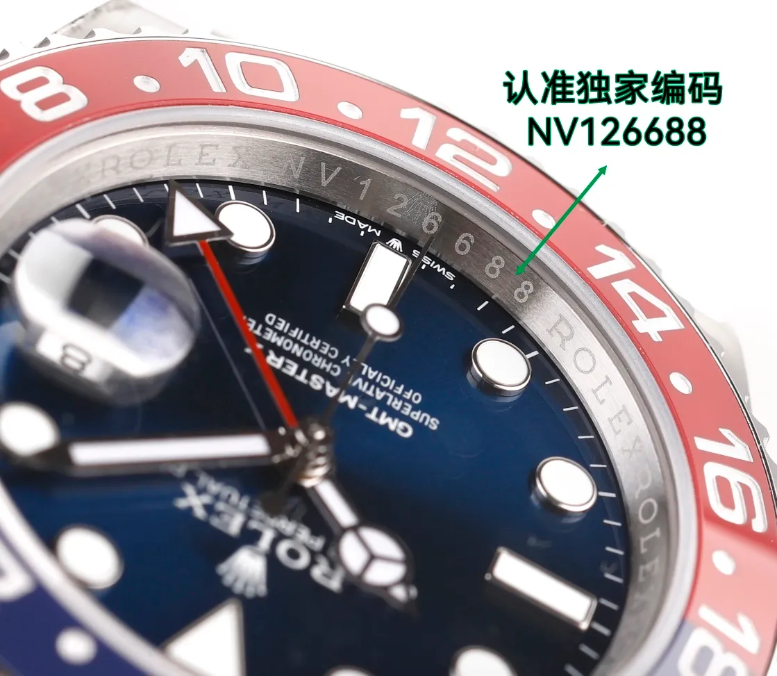 【High-end replica】💰1160! 【Customized all-in-one machine】💰1720! 【Top Replica】💰Private chat! Rolex ROLEX GMT-Master (Coca-Cola) one-piece red and blue ceramic ring, RK5 is the only ceramic ring in the market with a color comparable to the original, shocking the market. The steel is made of authentic imported 904L raw materials, forged and polished, and is equipped with the 3186/3285 all-in-one fully automatic mechanical movement, which is consistent with the original product, and has accurate and stable travel time. Professional testing and inspection, zero repairs! The authentic consistent GMT needle is on the second layer and adjusts the calendar through quick time adjustment, 40mm, 904L steel case bracelet, sapphire mirror, super luminous, two-way ceramic rotating bezel, folding buckle. Please look for the exclusive high-end quality code: NV126688, exclusive Huan logo. Welcome to reprint! (Comes with the same screwdriver as pictured/Same day shipping)