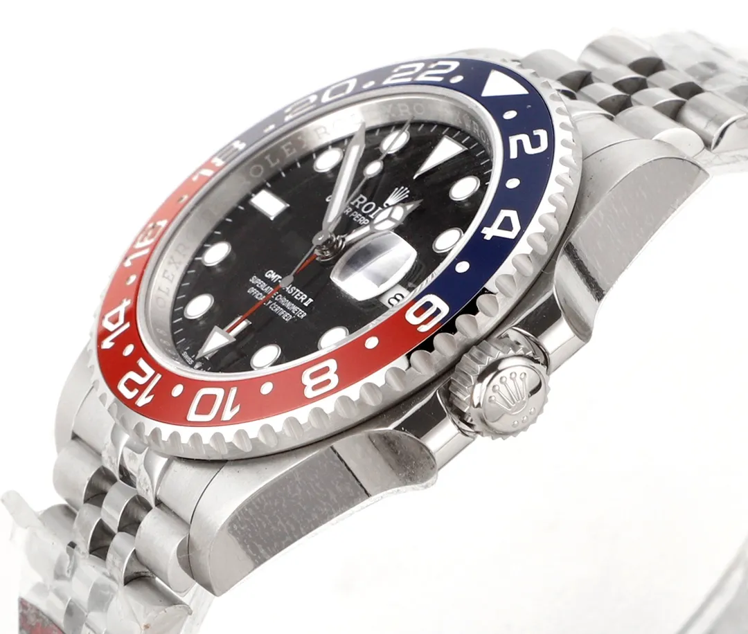 【High-end replica】💰1160! 【Customized all-in-one machine】💰1720! 【Top Replica】💰Private chat! Rolex ROLEX GMT-Master (Coca-Cola) one-piece red and blue ceramic ring, RK5 is the only ceramic ring in the market with a color comparable to the original, shocking the market. The steel is made of authentic imported 904L raw materials, forged and polished, and is equipped with the 3186/3285 all-in-one fully automatic mechanical movement, which is consistent with the original product, and has accurate and stable travel time. Professional testing and inspection, zero repairs! The authentic consistent GMT needle is on the second layer and adjusts the calendar through quick time adjustment, 40mm, 904L steel case bracelet, sapphire mirror, super luminous, two-way ceramic rotating bezel, folding buckle. Please look for the exclusive high-end quality code: NV126688, exclusive Huan logo. Welcome to reprint! (Comes with the same screwdriver as pictured/Same day shipping)